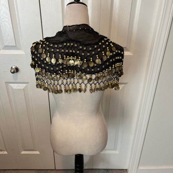 Women’s scarf with coins - Picture 1 of 9